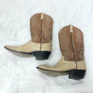 Dan Post Brown Embroidered Cowboy Boot SZ 9.5 W